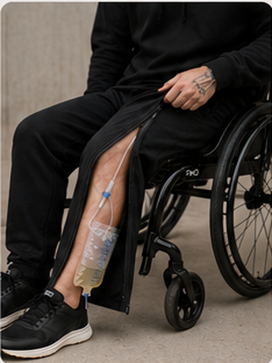FWD adapted pants wheelchair use